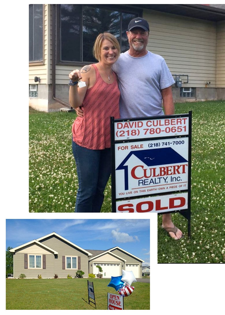 Couple in front of their new home holding their new house keys